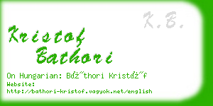 kristof bathori business card